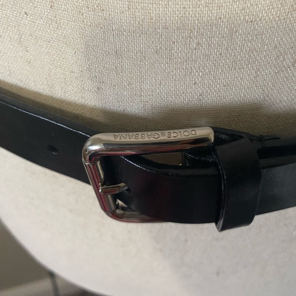 Women’s Dolce & Gabbana Black Belt with Silver Buckle - Picture 2 of 8
